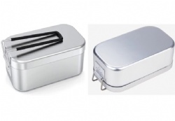 Travel portable Square outdoor picnic camping cooking utensils aluminum lunch box