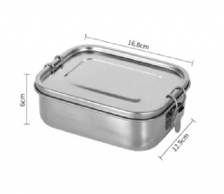 500ml 800ml 1000ml Rectangle meal box stainless steel lunch box leakproof kids bento lunch box